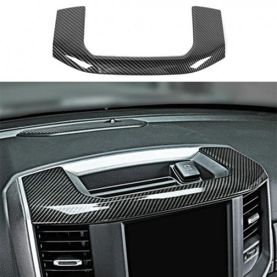 Center Console Storage Box Cover Trim Frame Carbon Fiber For Dodge RAM 1500 18+
