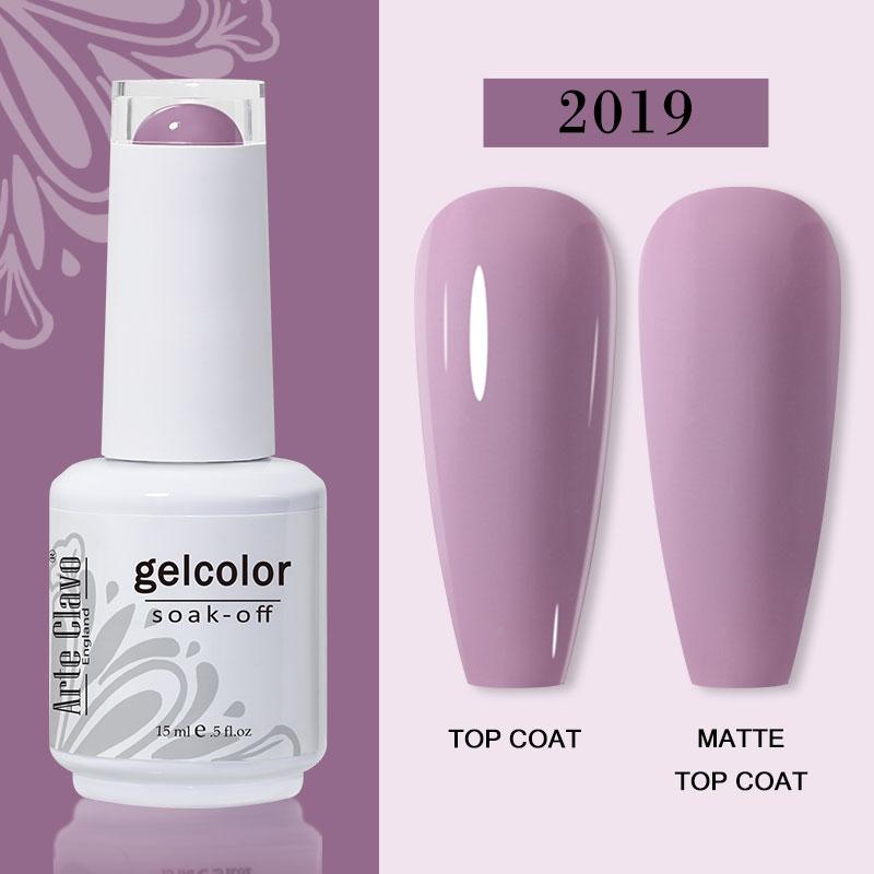 Arte Clavo Nail Gel Polish 15ml Soak Off Gel Varnish Colorful Glass Bottle Bright Color Glitter Varnish Nail Polish