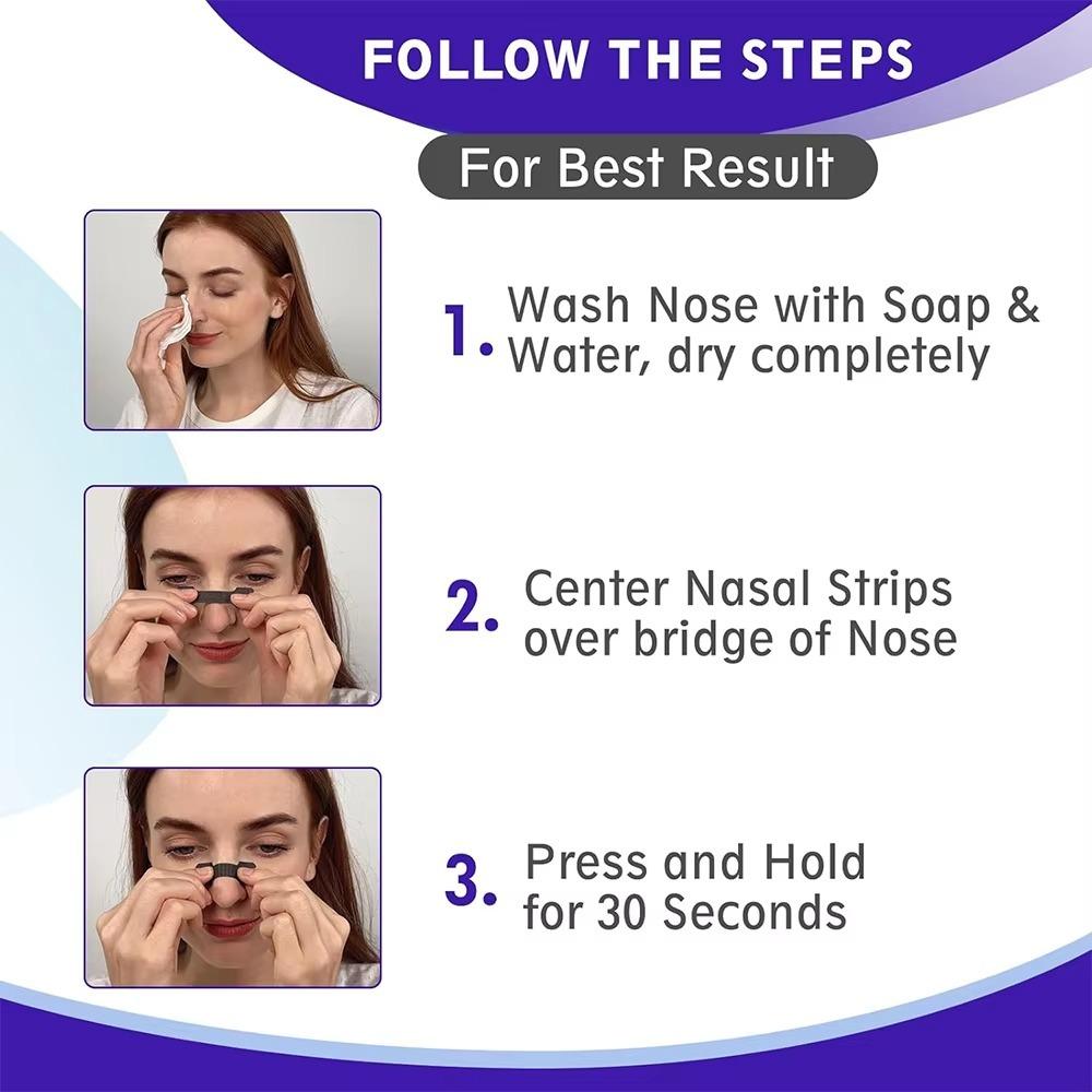 30Pcs Breath Nasal Strips Anti-Snoring Nose Patches Improve Sleeping Health Product To Stop Snoring Easier Sleep Aid Decive