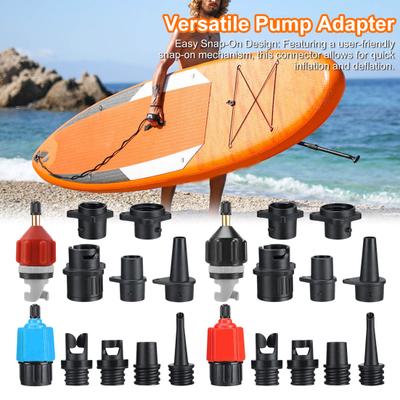 Kit adattatore pompa SUP gonfiabile Adattatore valvola paddle board Compressore aria Convertitore valvola Set ugello per barca gonfiabile Letto tavola da surf