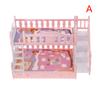16Cm Doll Bunk Bed Toy Accessories Quilt Pillow House European Princess Bed