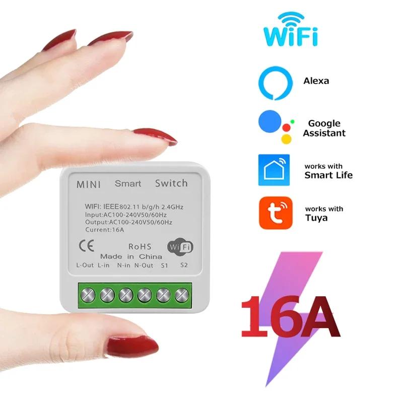 

Умный WiFi ZigBee выключатель Tuya 16A 100-240В Двухстороннее управление Приложение Smart Life Пульт управления Работает с Alexa Google Ассистентом 100-240V