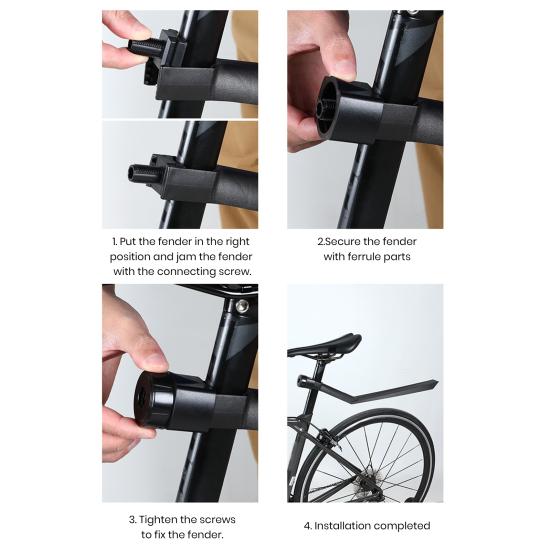 Extra-long Bike Fender High Strength Not Easily Deformed Adjustable Simple Installation Rear Front Bicycle Mud Guard Accessories