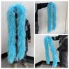 DIY 8Ply Blue Fluffy Ostrich Feather Boa 0.5-3M Natural Ostrich Plume Scarf for Wedding Dress Shawl Trim Stage Clothes Sewing Decor