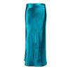 Satin Silk Skirt Women High Waisted Long Skirt Elegant Ladies Office Skirts Midi Spring A-line Skirt