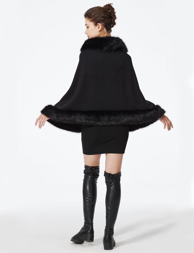 BEAUTELICATE Thick Fur Winter Perfect for Entrance and Christmas Women's Shawl, Bolero, Weddings, Parties, Coming-of-Age Ceremonies, Ceremonies,