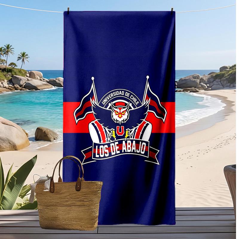 Universidad de Chile Printed Beach Towel Quick Dry Soft TowelPortable Large Rectangular Beach Blanket for Travel Swimming Pool