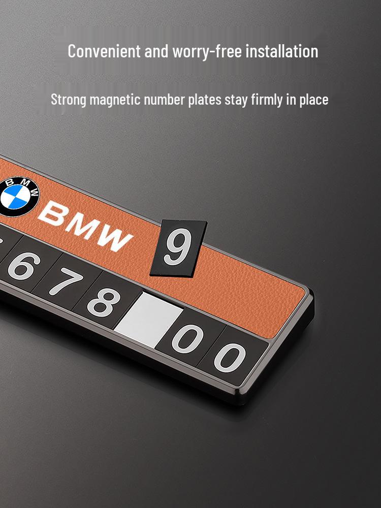 BMW Temporäre Parkplatz-Telefonnummernschild für Fahrzeugumzug