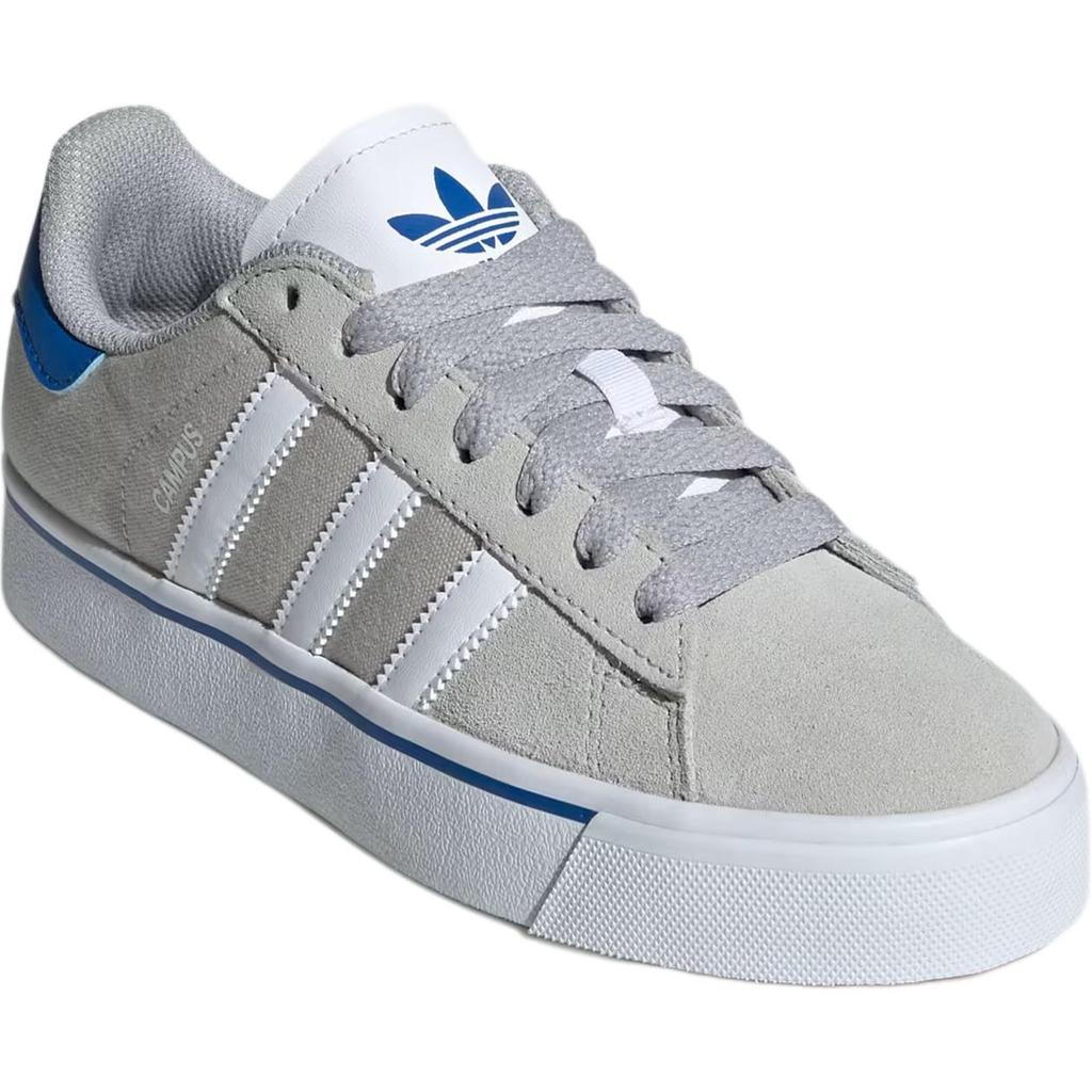 Adidas Campus Vulc J Grey White Blue Kids Sneakers Grey-Two Cloud-White IH8039