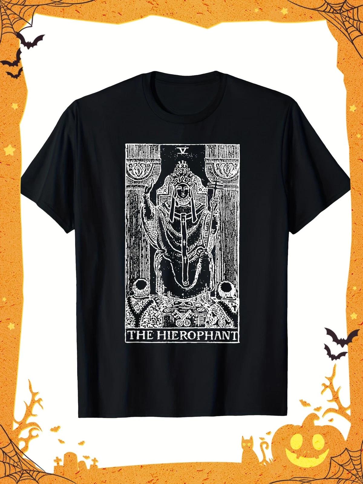 Hierophant Tarot Card Graphic T-Shirt Occult Mystic Gothic Religious Tee XL