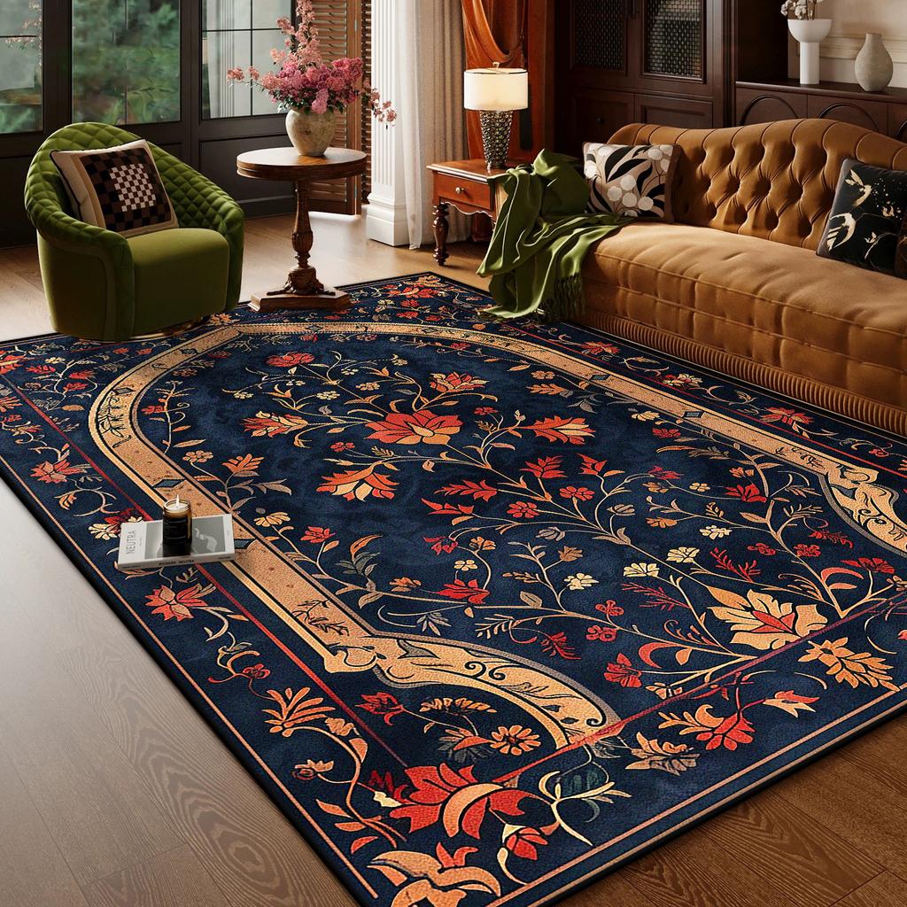 Perský styl Obývací pokoj Koberec Luxusní Dekorace Oblast pohovky Nadýchané Měkké koberce Domácí místnost Protiskluzová Omyvatelná podložka Podlaha Přizpůsobitelný