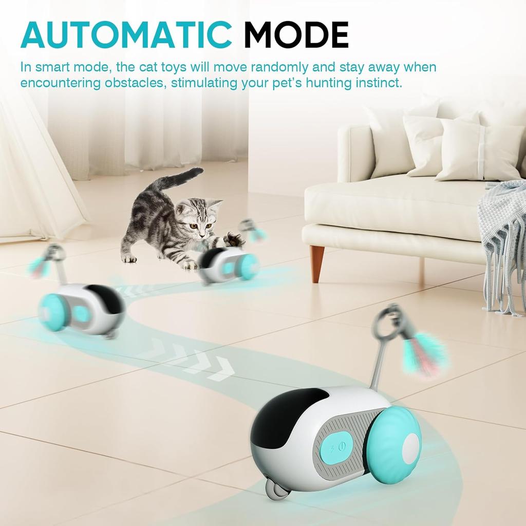 Automatic Rolling Remote Control Toy Car Interactive Cats Toy Pet and Kitten Supplies Toys for Cat Accessories Games Cats Stuff
