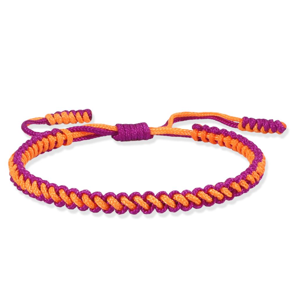Women's Two-Color Ethnic Knot Bracelet: High-End Handwoven Jewelry
