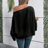 Fashionable Women's Off-shoulder Blouse, Loose Asymmetrical Top