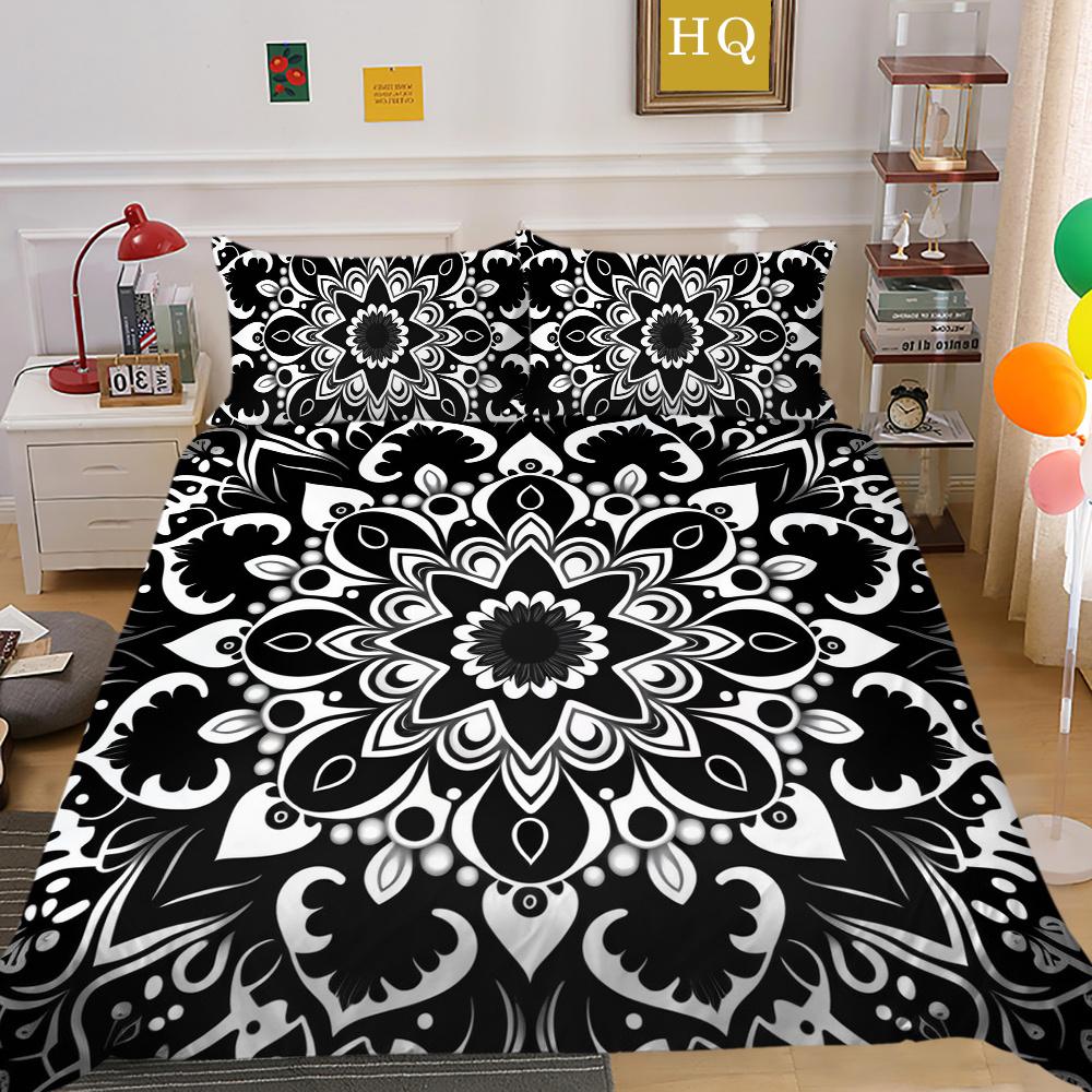 Bedding Set Cover 3D Mandala Printed Luxury Bedroom Decoration King Size Teens Duvet Cover Set