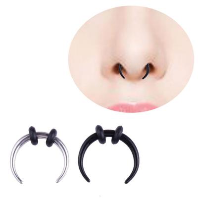 Joyería unisex del perno prisionero del anillo de la nariz del piercing del expansor de la forma cónica del búfalo del tabique en forma de C