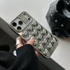 Silver 3D Heart Phone Case For iPhone 17 Air 16 15 14 13 12 11 Pro Max Electroplated Shockproof Soft Silicone Cover