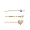 Korean Style Rhinestone Hair Barrette Women's Alloy Side Clip Boutique Accessory
