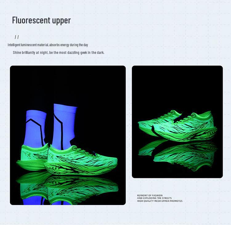 Luminous Lightweight Carbon Plate Running Shoes for Parent-Child Sports and School Racing