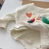 Girls 3D Flower Sweatshirt Baby Round Neck Long Sleeve Top Fashionable Casual Base Layer Shirt