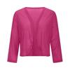 Women's Mesh 3/4 Sleeve Open Front Sequin Bolero Glitter Cropped Cardigan Jacket Cocktail Party Shrug Short Coats Sea Blue XXL New Arrival