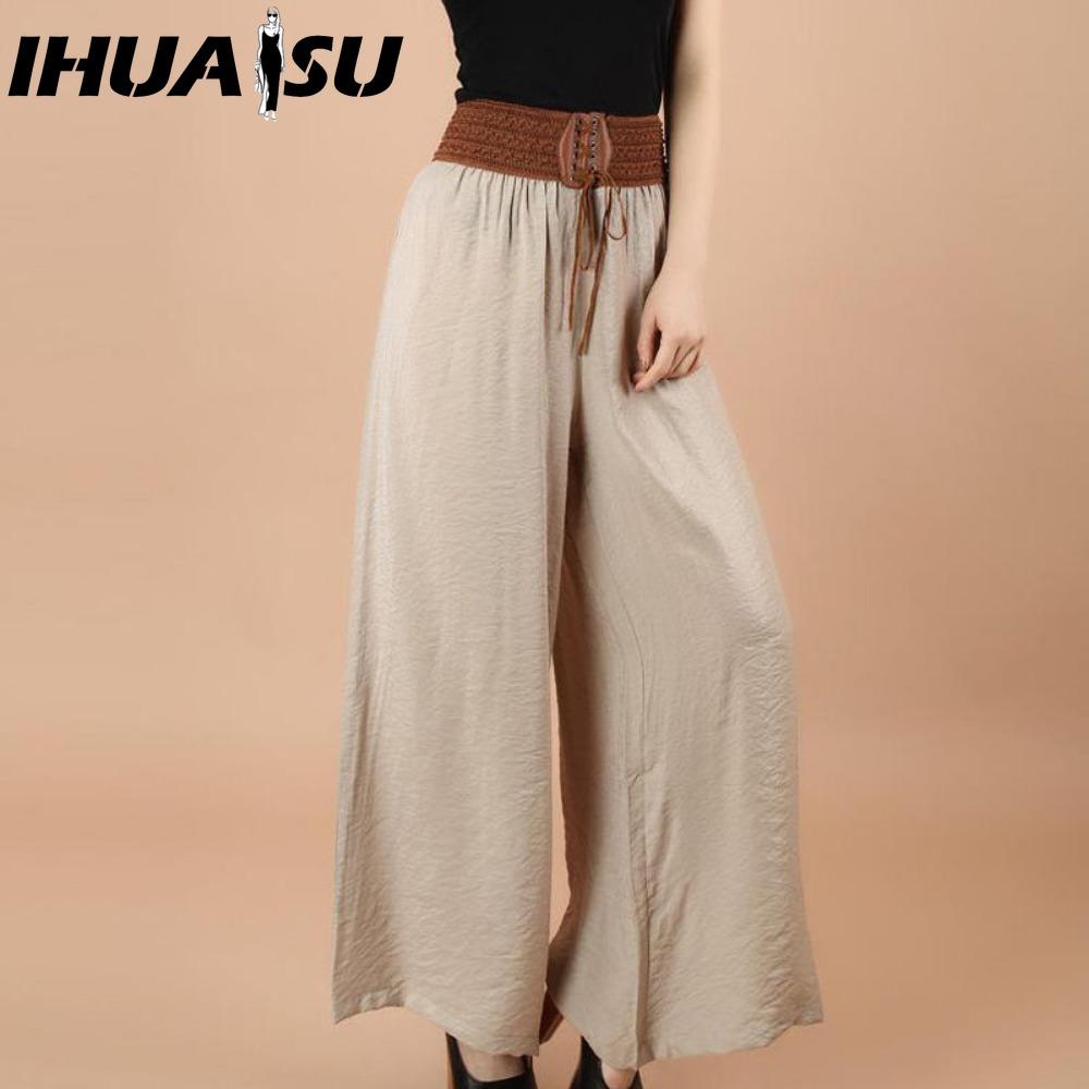

IHUASU Women s Fashion Casual Solid Color Print Pants & Capris one size слоновая кость