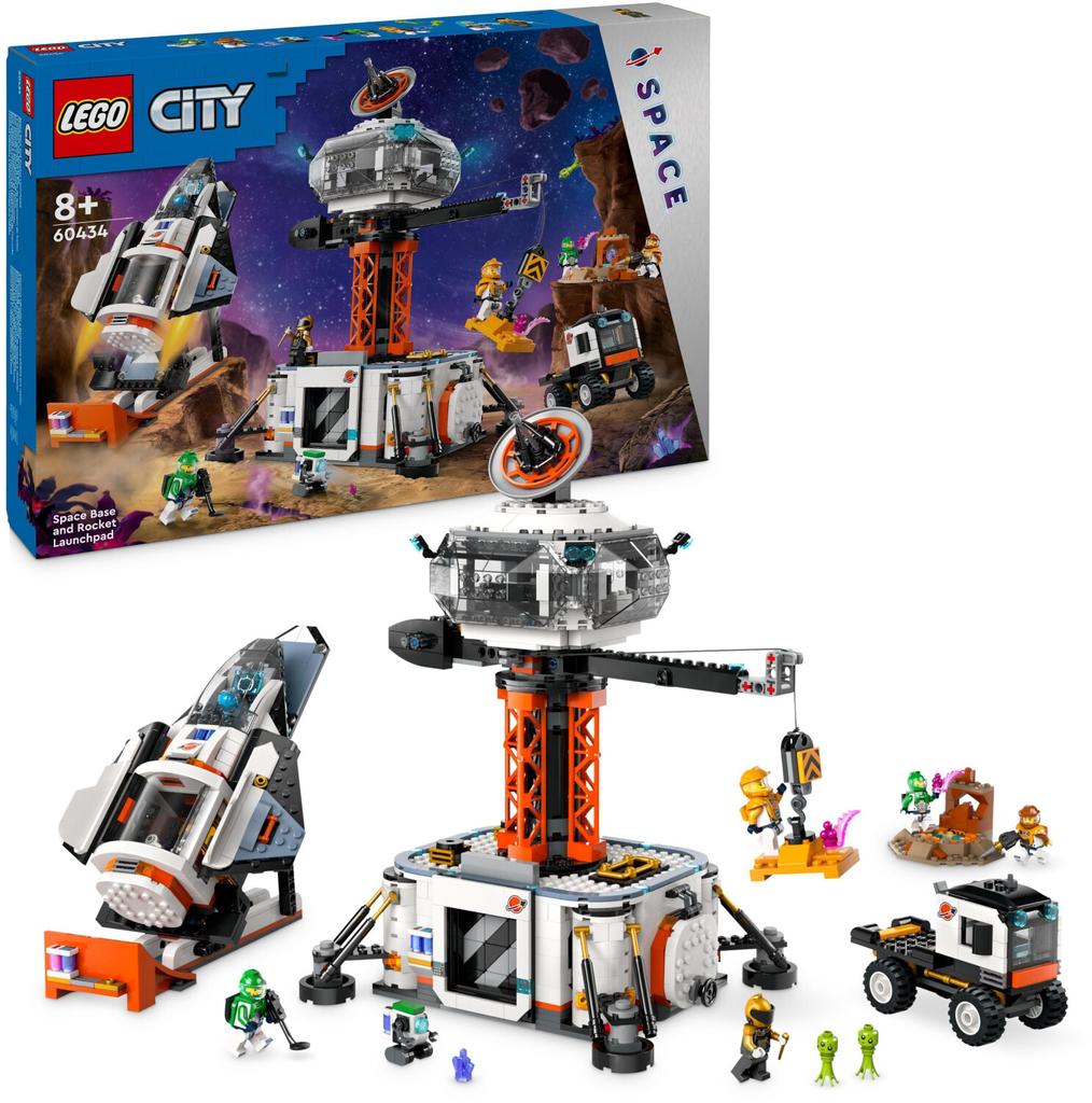 LEGO конструктор космический корабль, набор City – Космическая база со стартовой площадкой (60434)