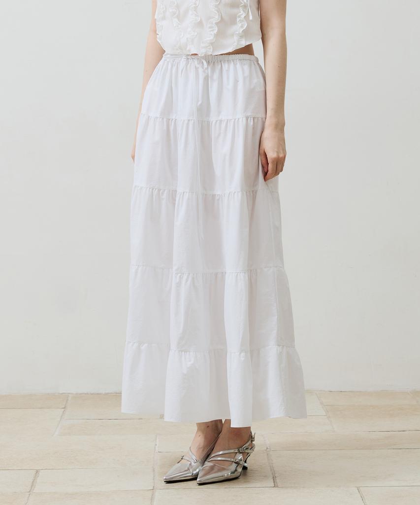 Alikim Lovey Long Skirt / White