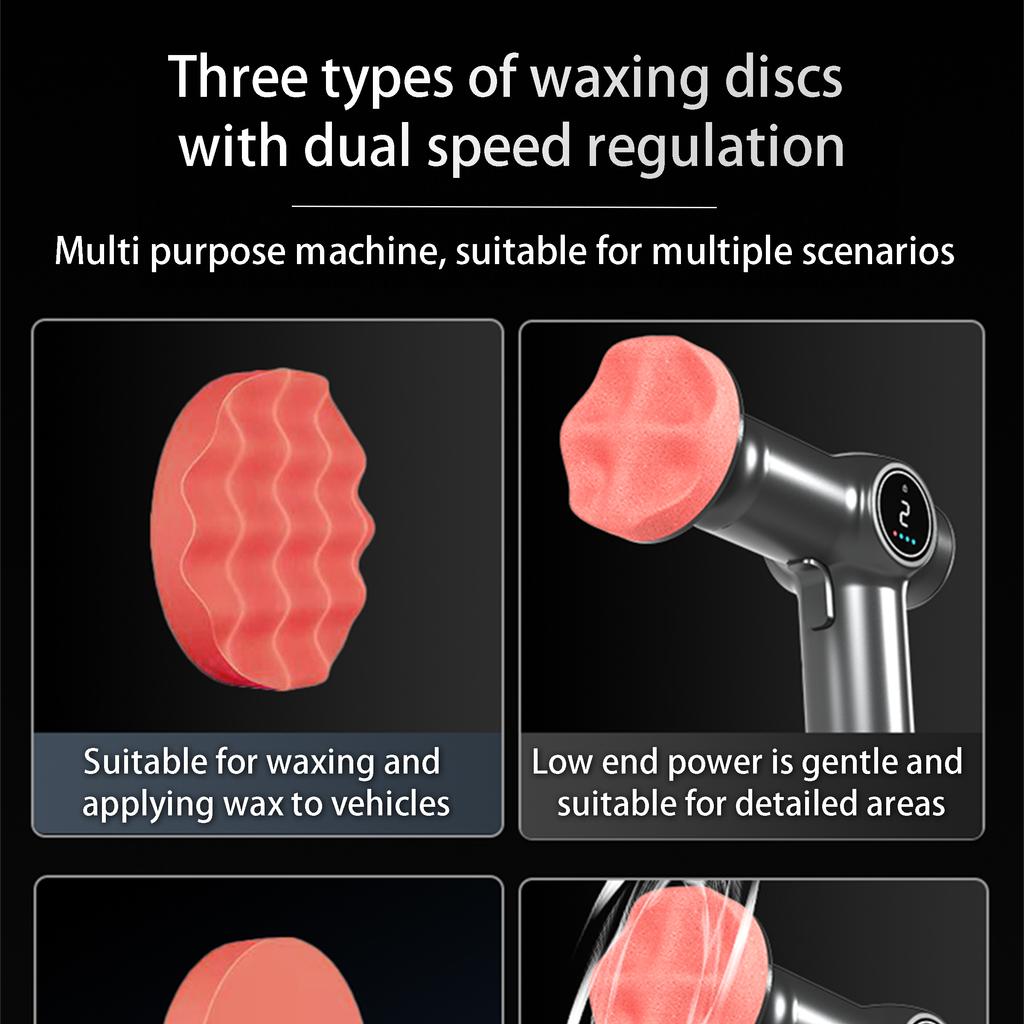 Car Paint Waxing and Polishing Machine,Cordless Car Polisher 2 Speed 20000 RPM Automobile Polishing Sealing Glaze Machine