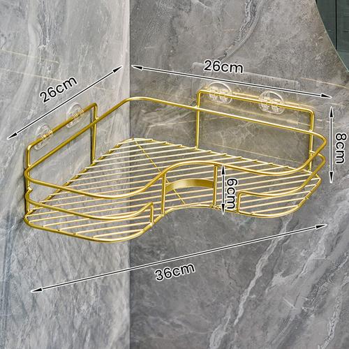 Golden bathroom triangle storage rack corner wall mounted washbasin bathroom storage rack bathroom accessories corner shelf