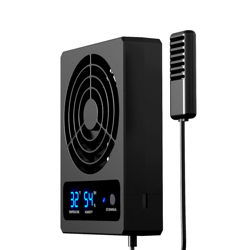 LED Digital Display Crawler Box Refrigeration Ventilation Cooling Heat Dissipation Intelligent Fan For Amphibians Reptiles Tool