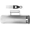 Guiro Shaker Aluminum Orff Percussion Instrument + Scraper Music Teaching Aids 4x12in Type A Orff Percussion Instrument