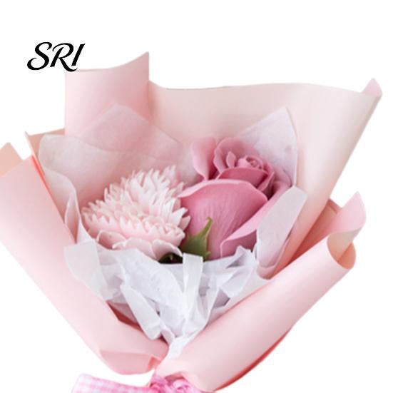 Romantic Artificial Flowers Mini Fake Sunflower Bouquet Handcrafted Soap Carnation Rose Floral Decoration Small Flower Valentine's Day Anniversary