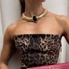 Goldene Chunky Choker Halskette Vintage Übertriebene Schlüsselbein Kette Einfache Chunky Kette Halskette Geschenk