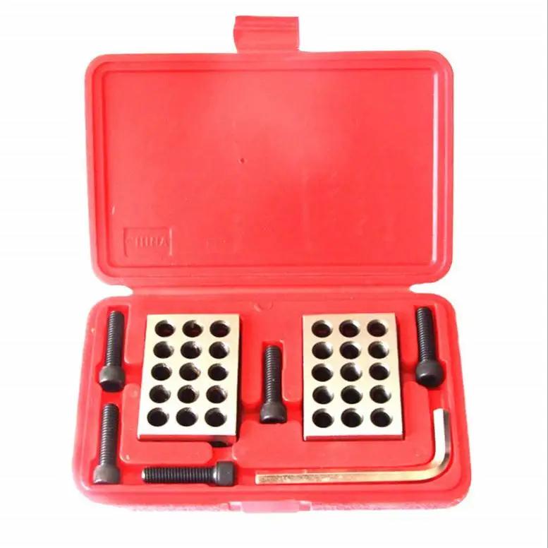 1set New 25x50x75 Metric 23 Hole Parallel Pad 1-2-3 Milling Machine Parallel Pad Iron Vise Flat Contour Block