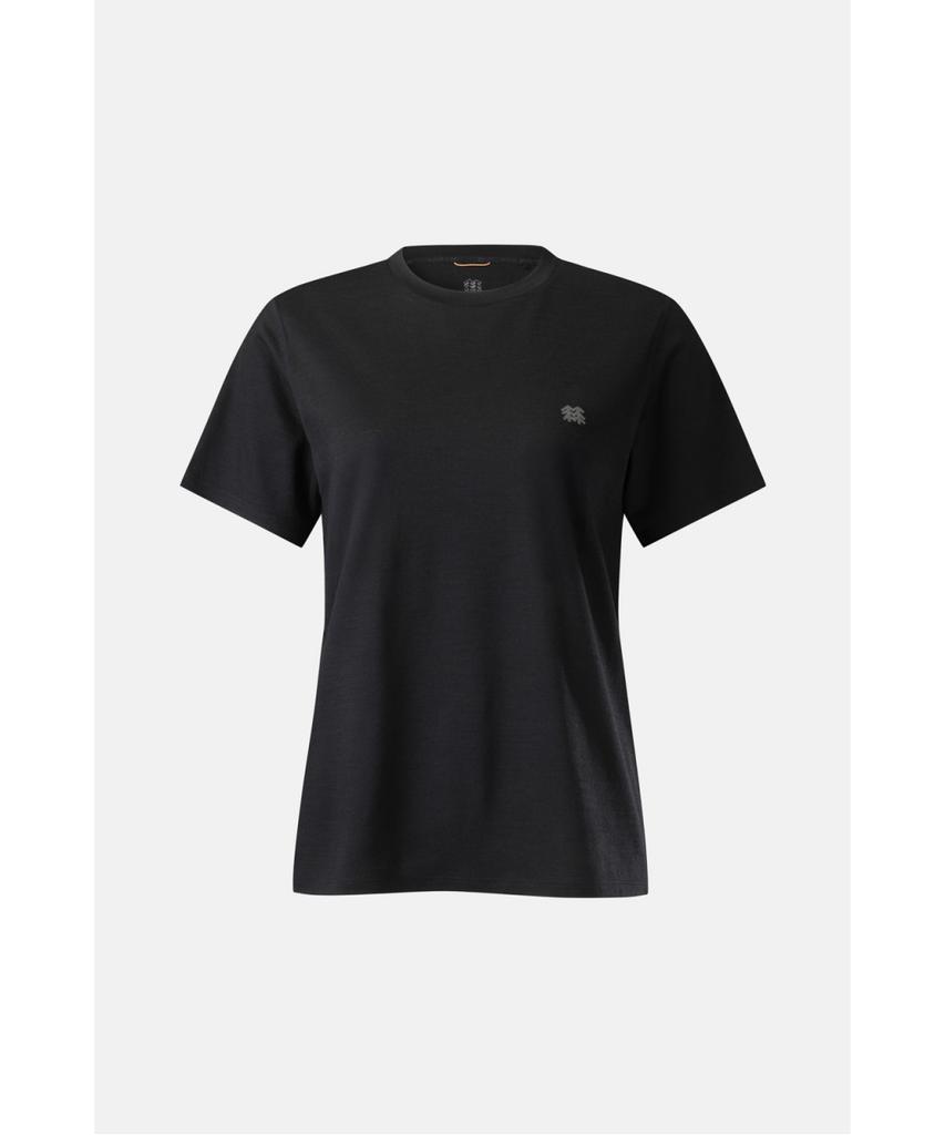 Koolongseupocheu Hero Women'S Merino Wool Short Sleeve Round T-Shirt Jktcx26056Blk