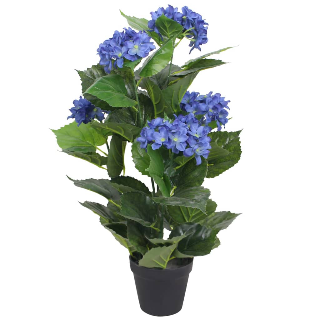 Vidaxl Sztuczna Hortensja Z Doniczką, 60 Cm, Niebieska