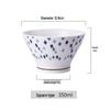 Korean-Style Japanese Ceramic Bowl: High-Foot Conical Design, Creative and Thickened for Safe Use