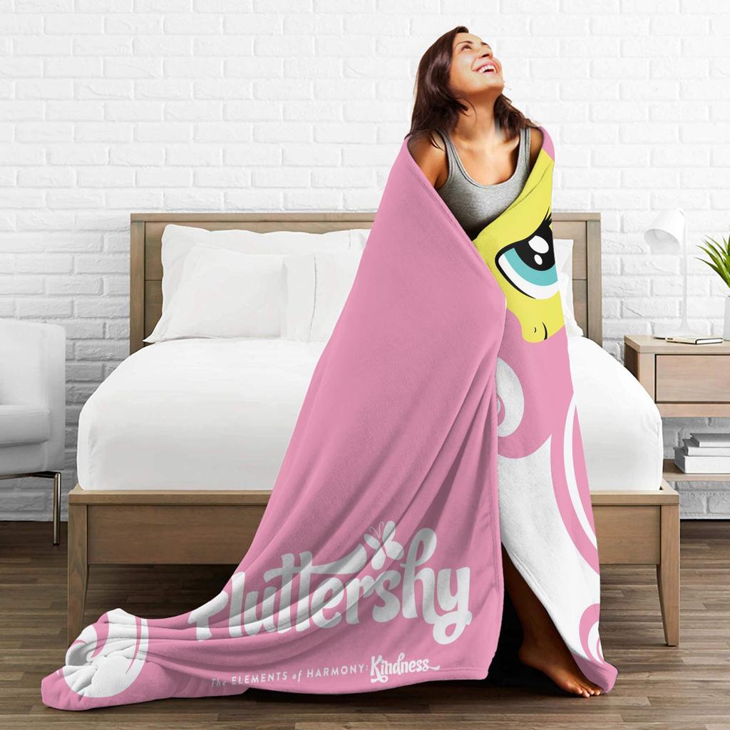 The Little Pony Fluttershy Plush Blanket Child  Flannel Throw Blanket For Living Room Super Warm Custom Quality Bedspread Gift
