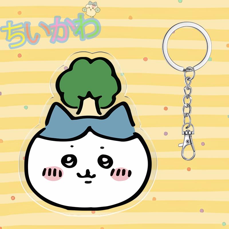 Cute Chiikawa 6cm Nanka Chiisakute Kawaii Yatsu Keychain Usagi School Bag Decorate Kawaii Keyring Anime Acrylic Holiday Gifts