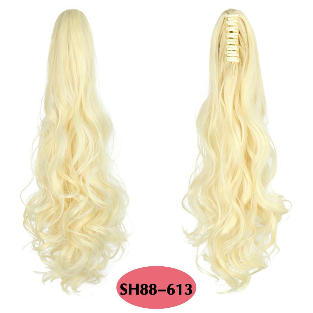MISSQUEEN Synthetic Long Wavy Clip In Ponytail Hair Extension Claw Clip Ponytail For Women Pony Tail Hair Hairpiece
