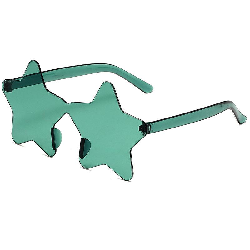 Trendy Multi-Color Star Frameless Sunglasses for Parties & Beach