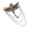Wing Gear Hair Clip Brooch Clip Steampunk Hat Pin Decorative Corsage Pin