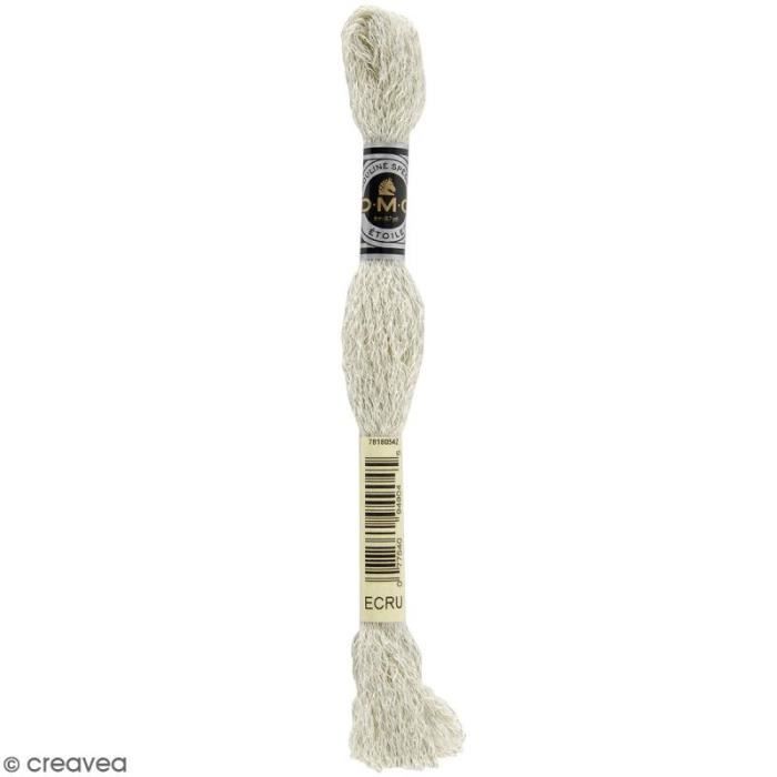 Fil à broder - DMC - Mouliné Etoile - 8 m - Couleur Ecru - Coton et Polyamide