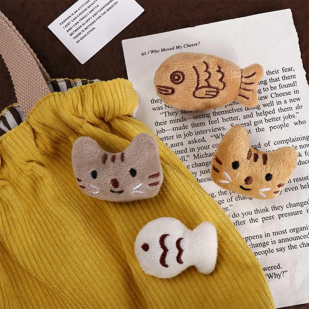 Women Cartoon Cloth Pendant Bag Pendant Cat Brooches Snapper Brooches Fish Brooches Brooch Pins