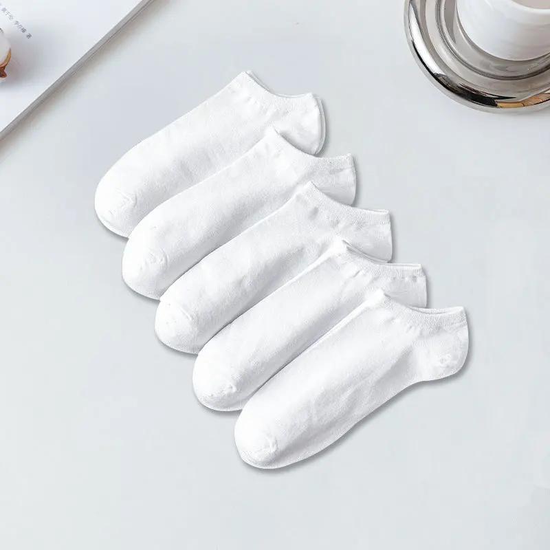 1-40 Pairs Men's Boat Socks Business Sport Sweat Absorption Mature Summer Autumn Solid Color Non Pilling Versatile Ankle Socks