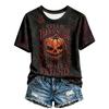 Women's Casual Halloween Print Short Sleeve T-Shirt