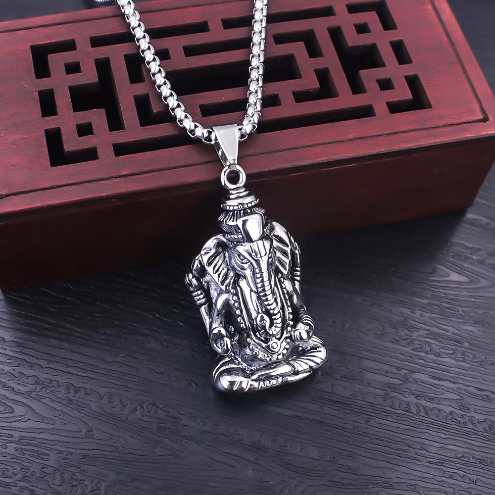 Necklace Men's Vintage Elephant Pendant