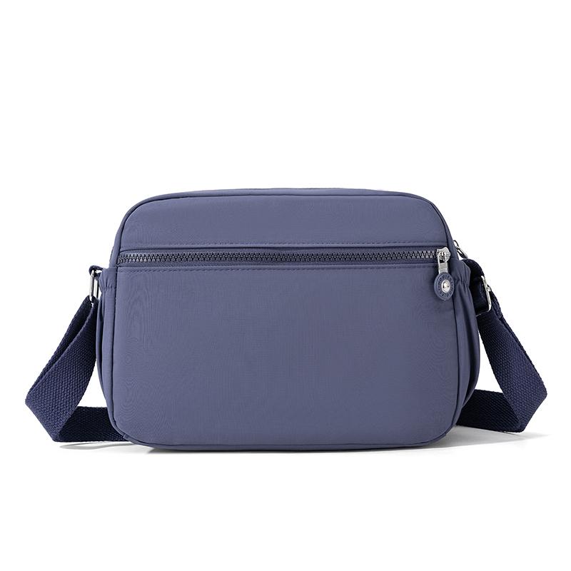 Crossbody Bag Multi-Layer Pocket Shoulder Bag Water-Repellent Nylon Women's Small Square Bag