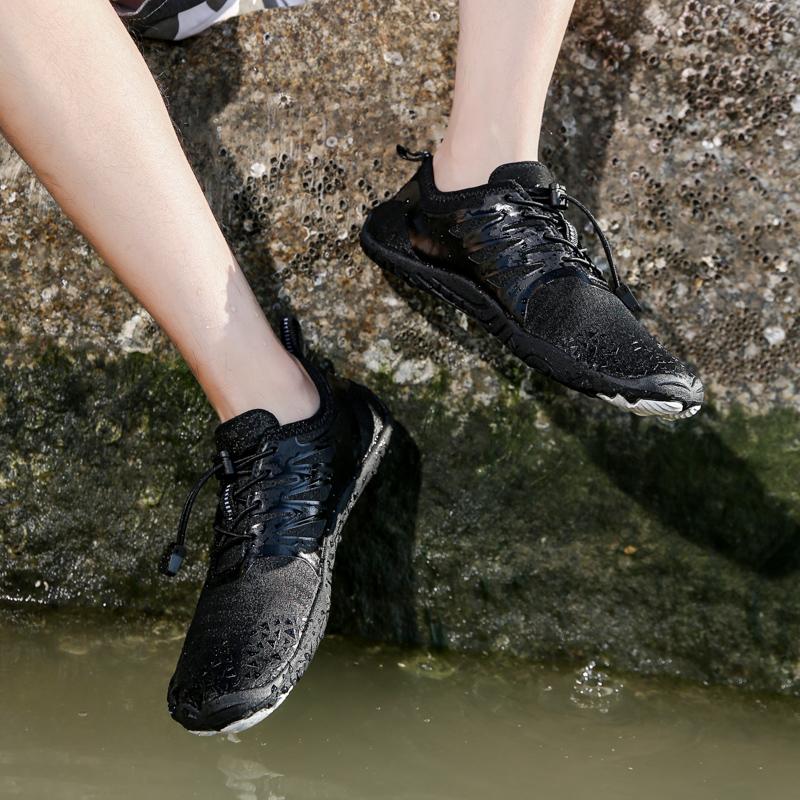 Unisex Atmungsaktive Barfuß-Aquaschuhe Herren Damen Schnelltrocknende Watschuhe Leichte Surfschuhe Tauchen Wassersportschuhe Wandersneaker